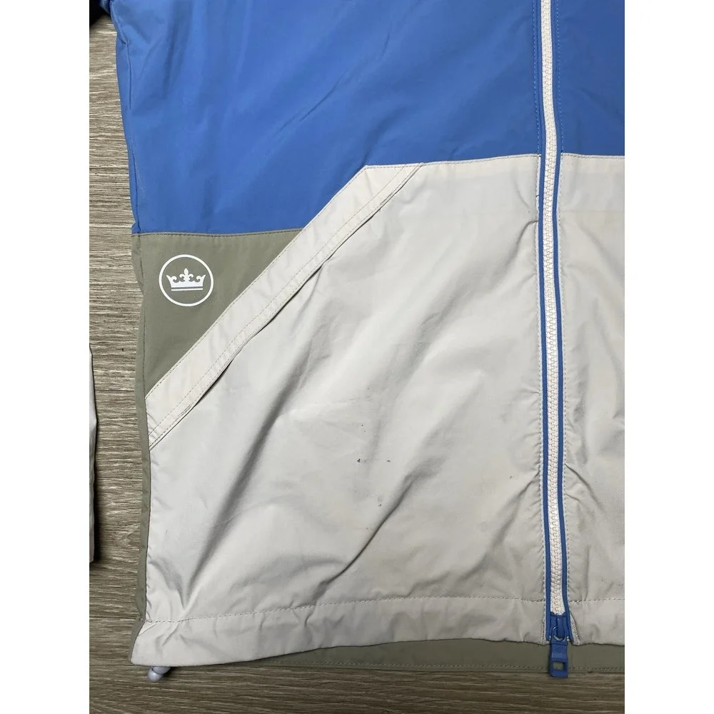 Men Size MEDIUM Peter Millar Crown Sailing Hooded Color-block Windbreaker Jacket